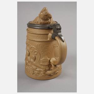 Steinzeugkrug mit orientalischem Motiv