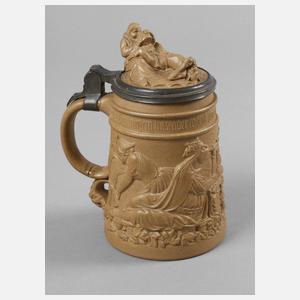 Steinzeugkrug mit orientalischem Motiv