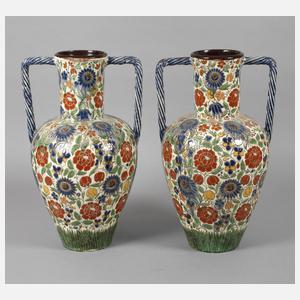 Paar große Henkelvasen Keramik