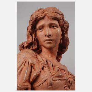 Terrakottafigur Tamburinspielerin