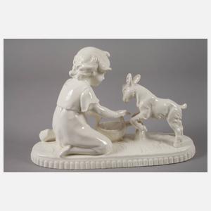 Roesler Kinderfigur mit Ziege