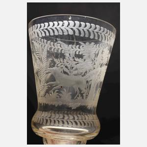 Großer jagdlicher Deckelpokal