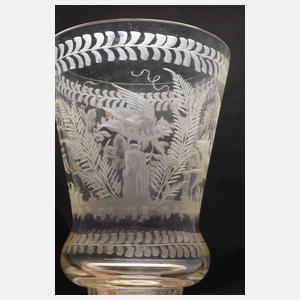 Großer jagdlicher Deckelpokal