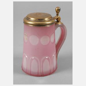 Alabasterglaskrug Biedermeier