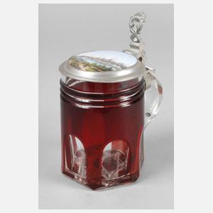 Biedermeierhumpen mit Stadtansicht