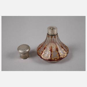 Parfümflakon mit Silbermontierung