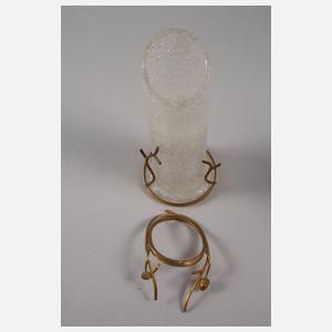 Paar montierte Eisglasvasen