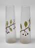 Paar Eisglasvasen mit Kirschdekor
