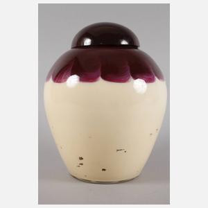 Deckelvase Hinterglasmalerei