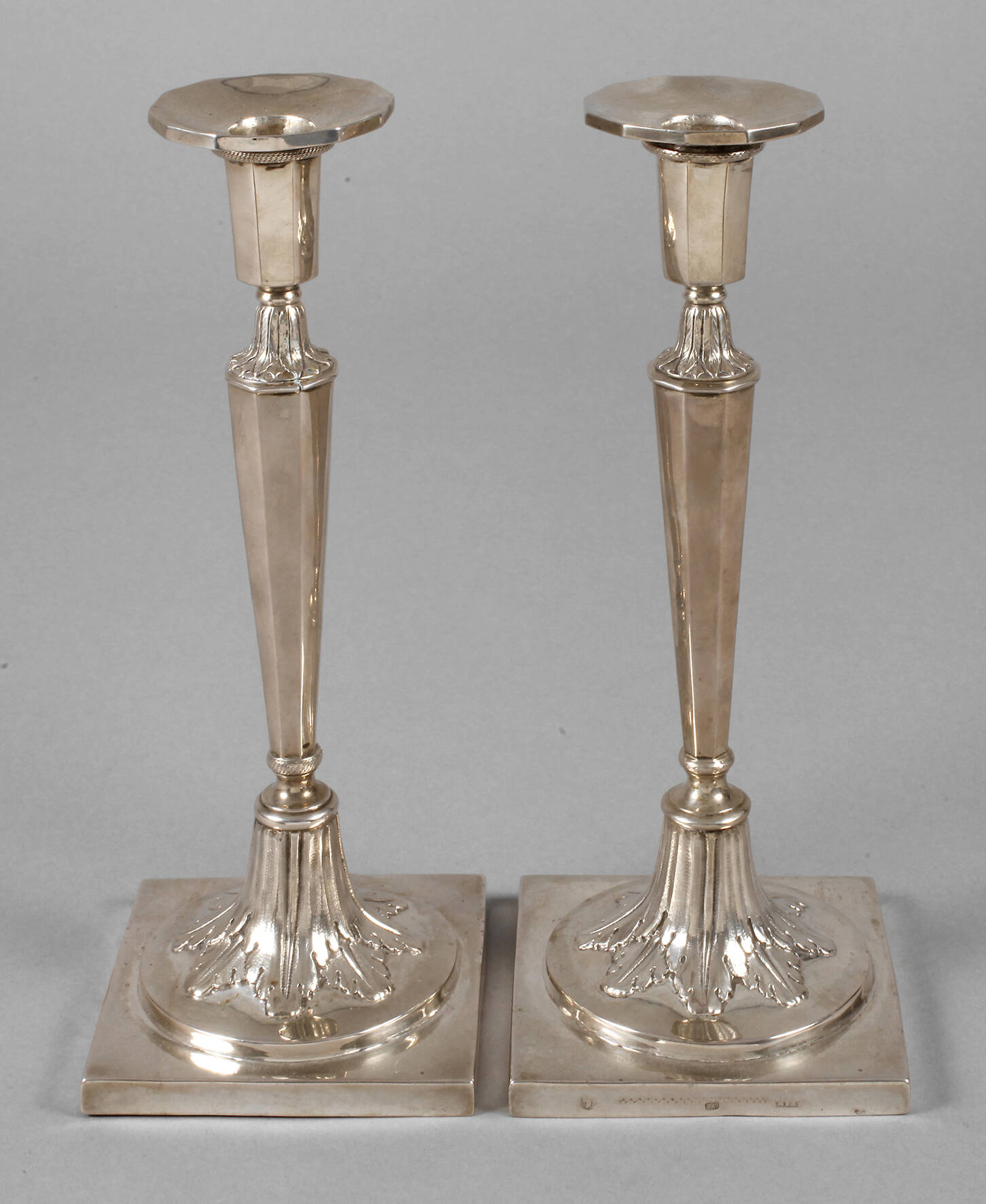 Paar Silber Tafelleuchter Empire