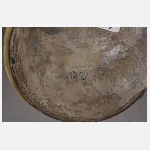 Barocker Silberbecher mit Elfenbeinauflage