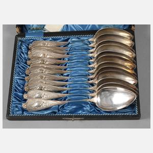 Zwölf Suppenlöffel Silber