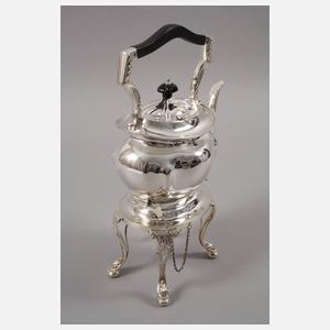 Teekanne mit Rechaud Silber