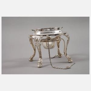 Teekanne mit Rechaud Silber