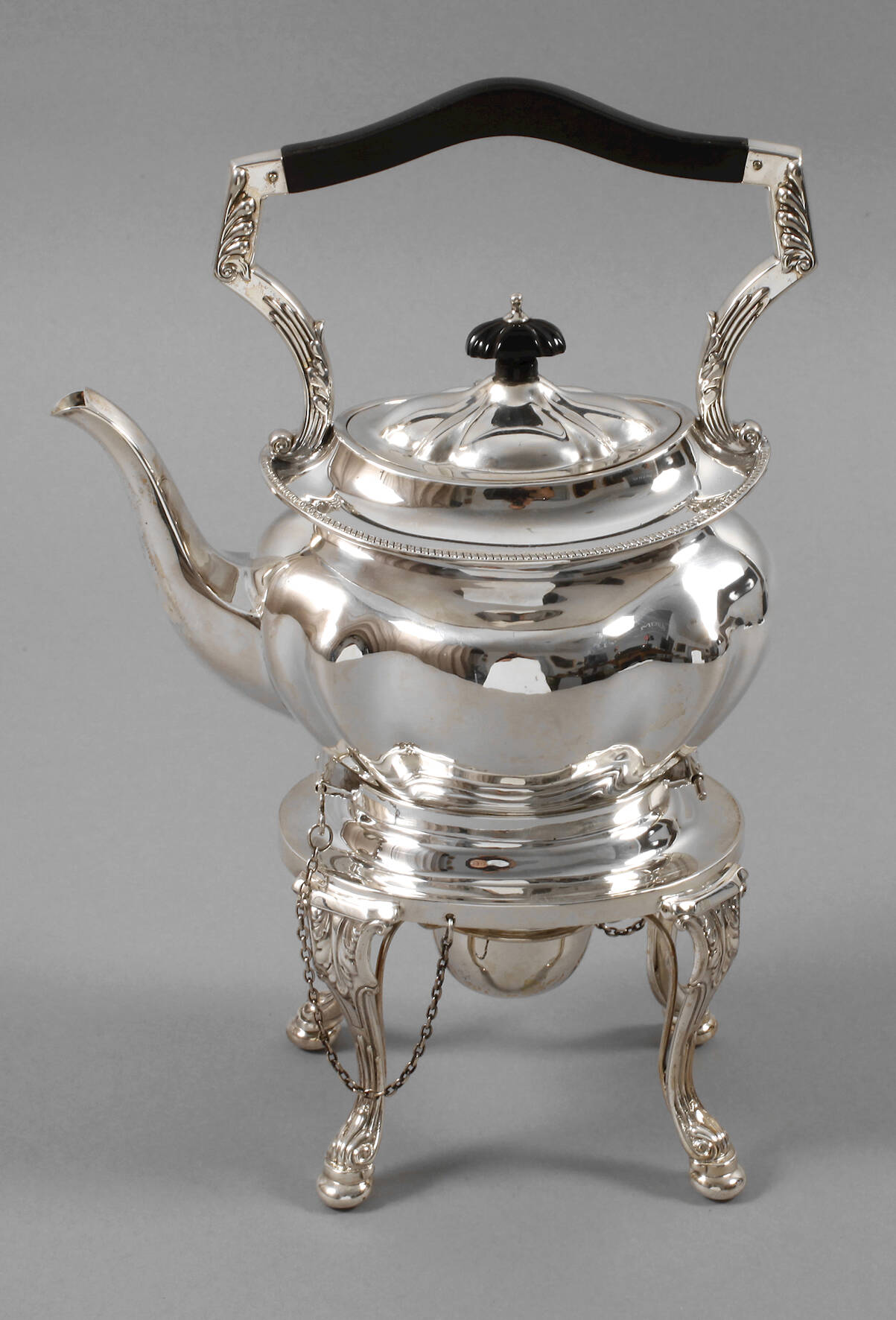 Teekanne mit Rechaud Silber