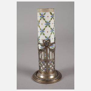 Stangenvase mit Silbermontur