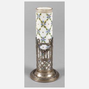 Stangenvase mit Silbermontur