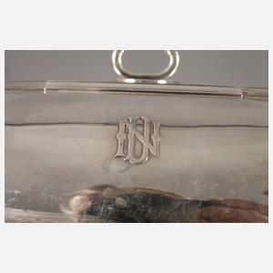 Tafelschale mit Warmhaltefunktion Silber