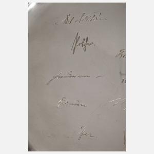 Widmungstablett Silber Frhr. von Hammerstein