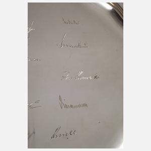 Widmungstablett Silber Frhr. von Hammerstein