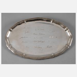 Widmungstablett Silber Frhr. von Hammerstein