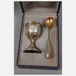 Silber drei Taufgeschenke im Etui