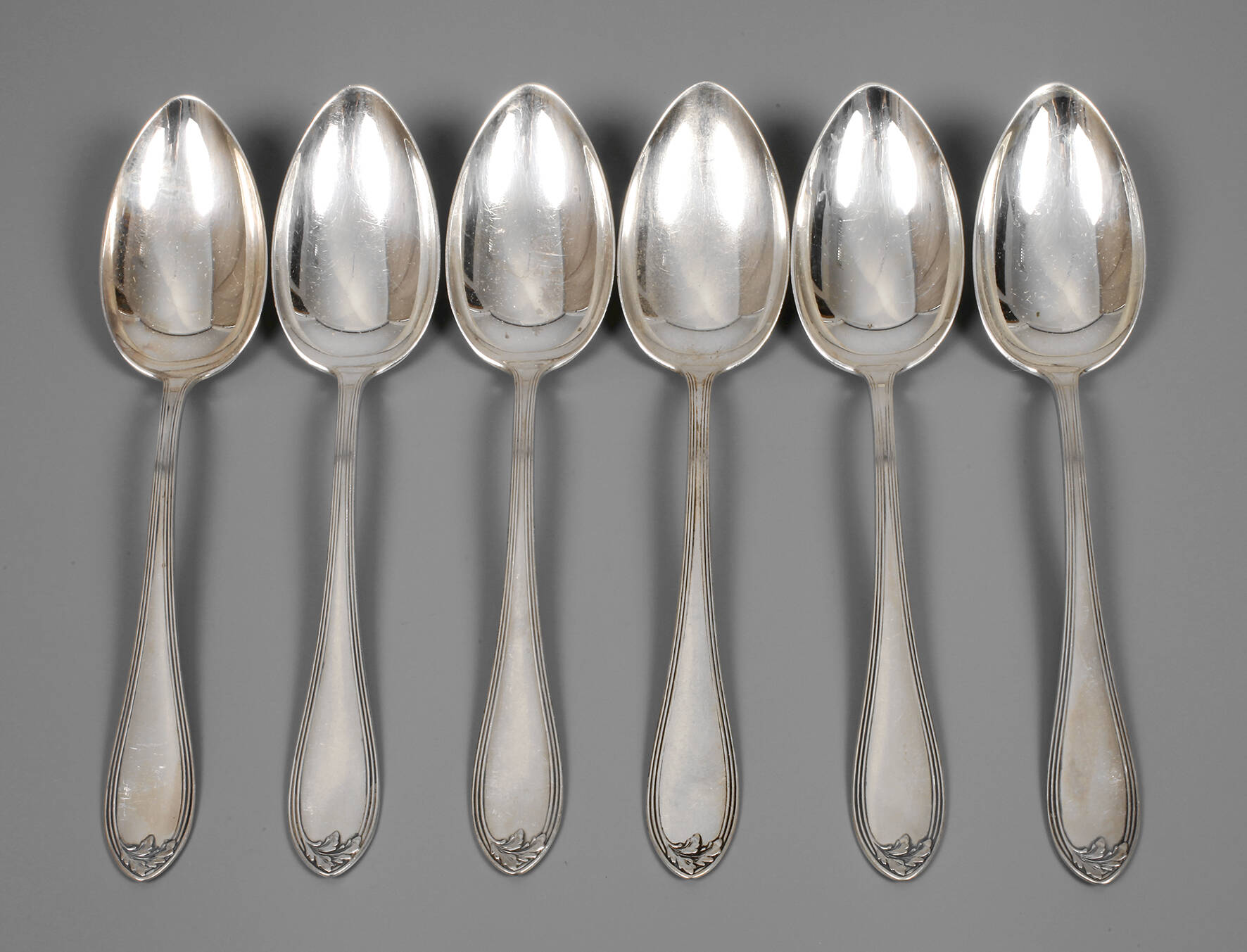 Sechs Silberlöffel Wellner