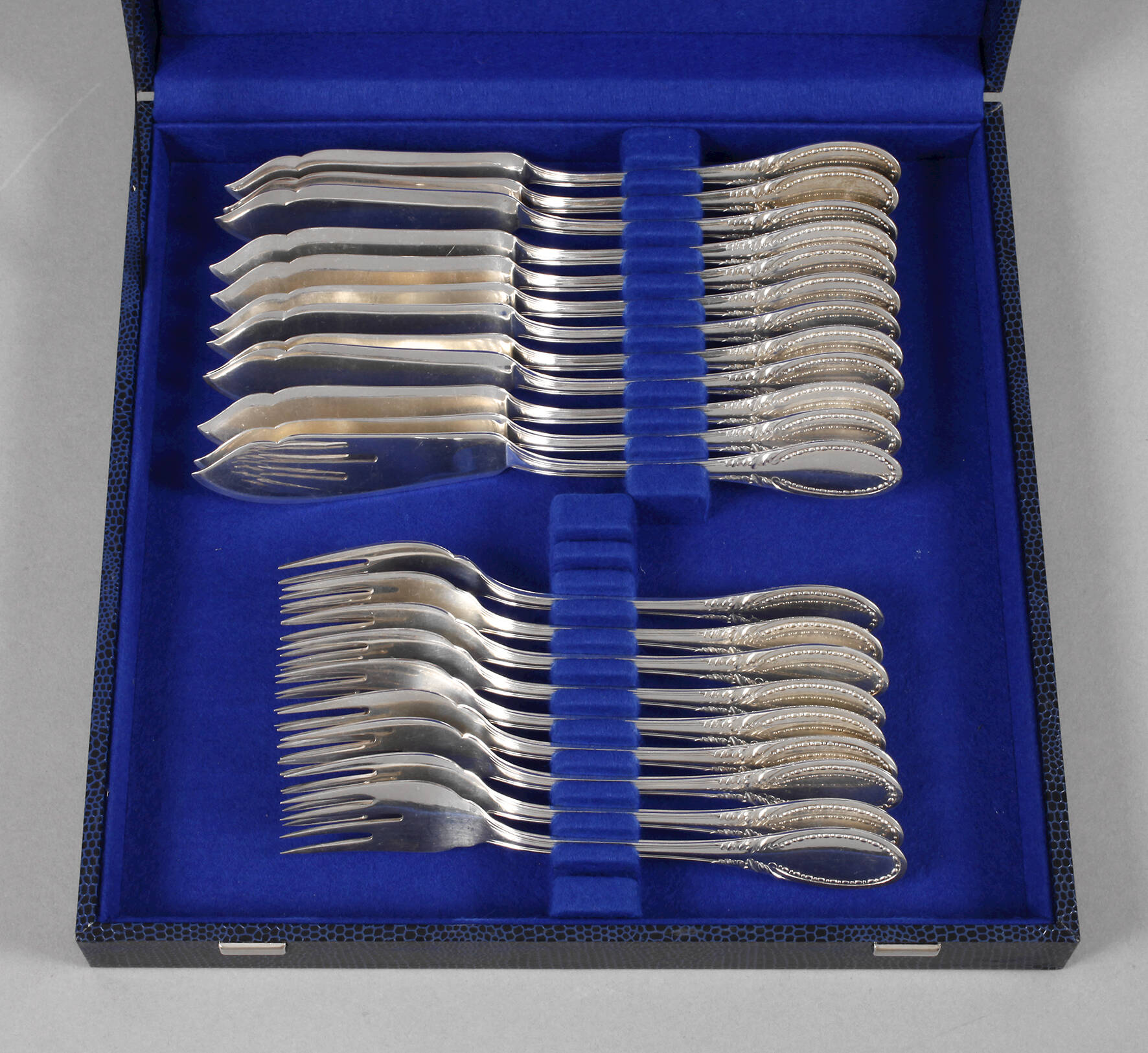 Fischbesteck Jugendstil Silber