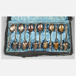 Zwölf Mokkalöffel im Etui