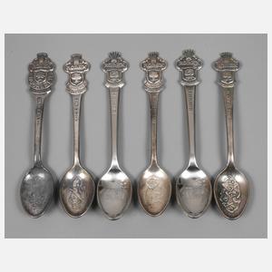 Sechs Rolex Sammellöffel