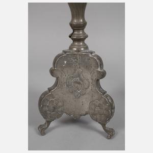 Zwei Kirchenleuchter Rokoko Zinn