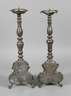 Zwei Kirchenleuchter Rokoko Zinn