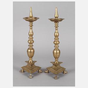 Paar barocke Bronzeleuchter