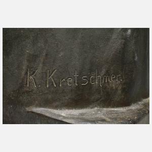 Karl Kretschmer, große Bronze Schmied