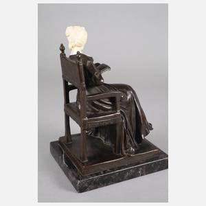 Chryselephantin Lesende Dame