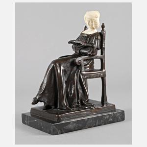 Chryselephantin Lesende Dame