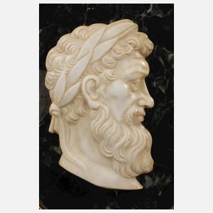 Paar antikisierende Herrenportraits