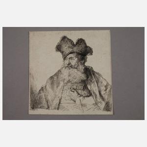 nach Rembrandt van Rijn, Herrenportrait