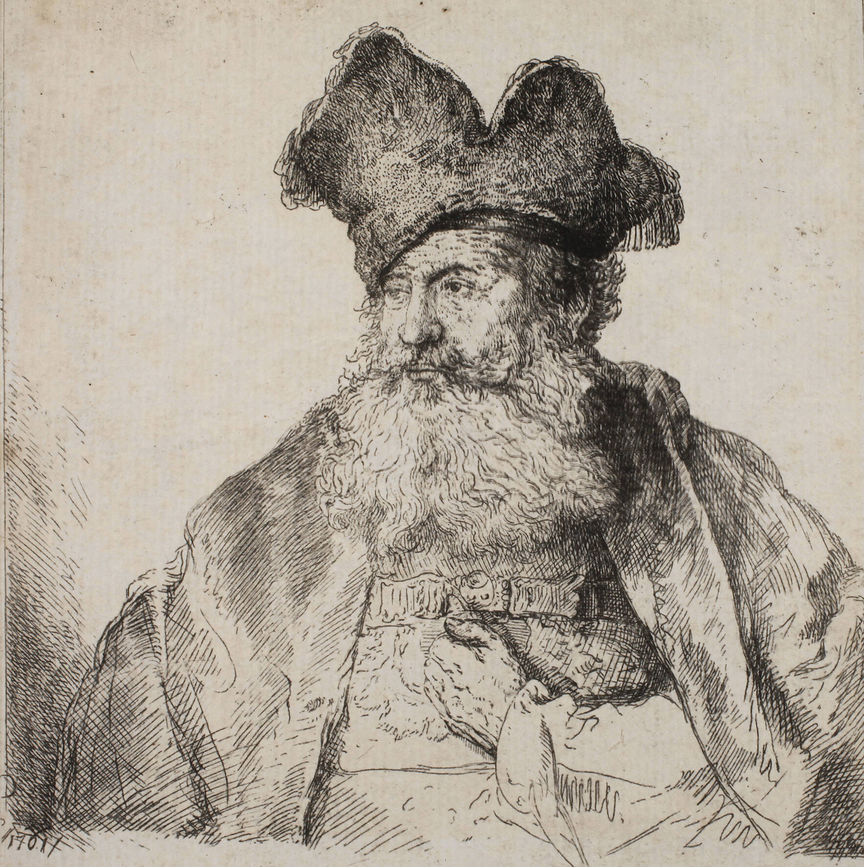 nach Rembrandt van Rijn, Herrenportrait