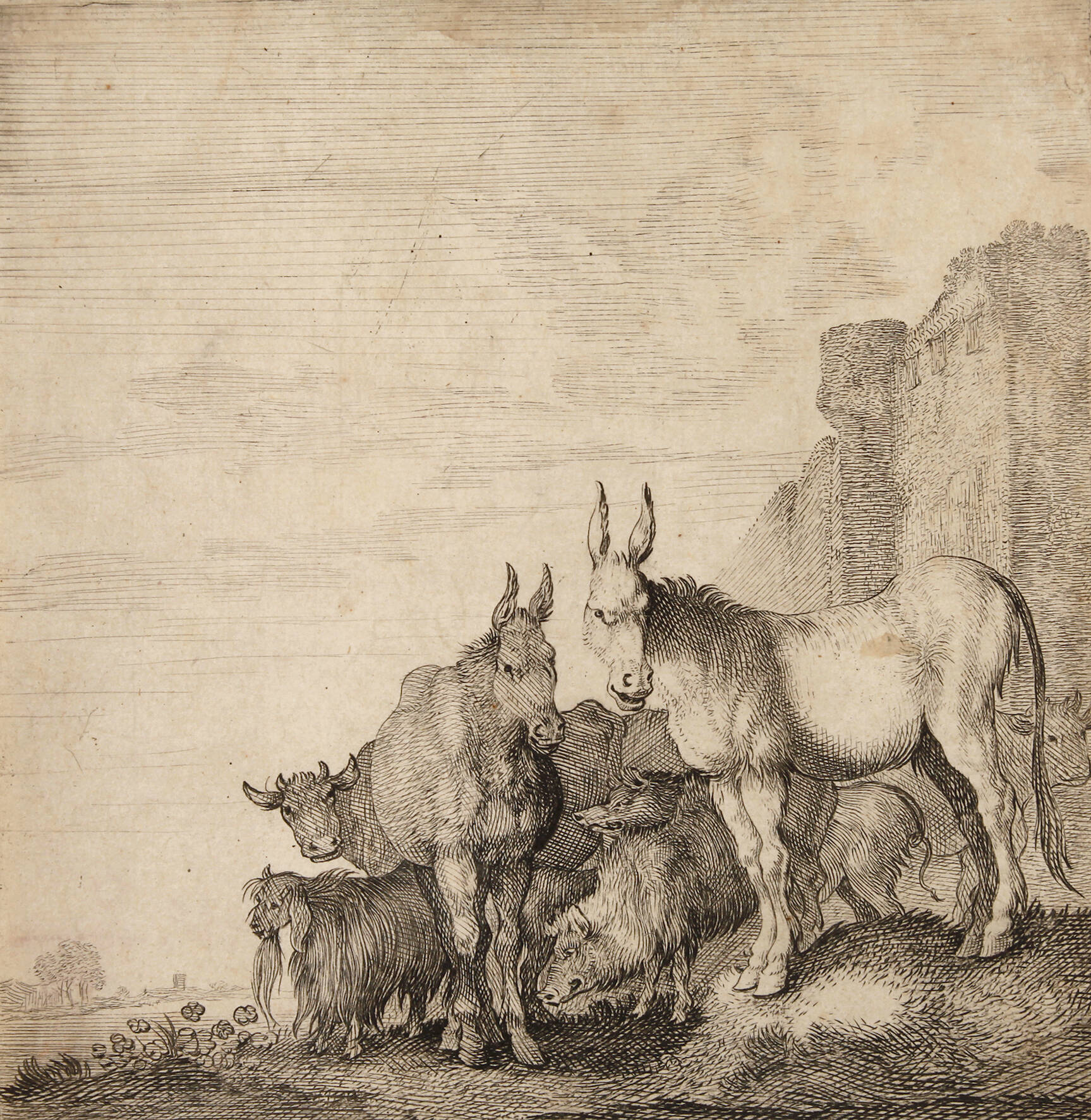 Moses van Uyttenbroeck, attr., "Die Esel"