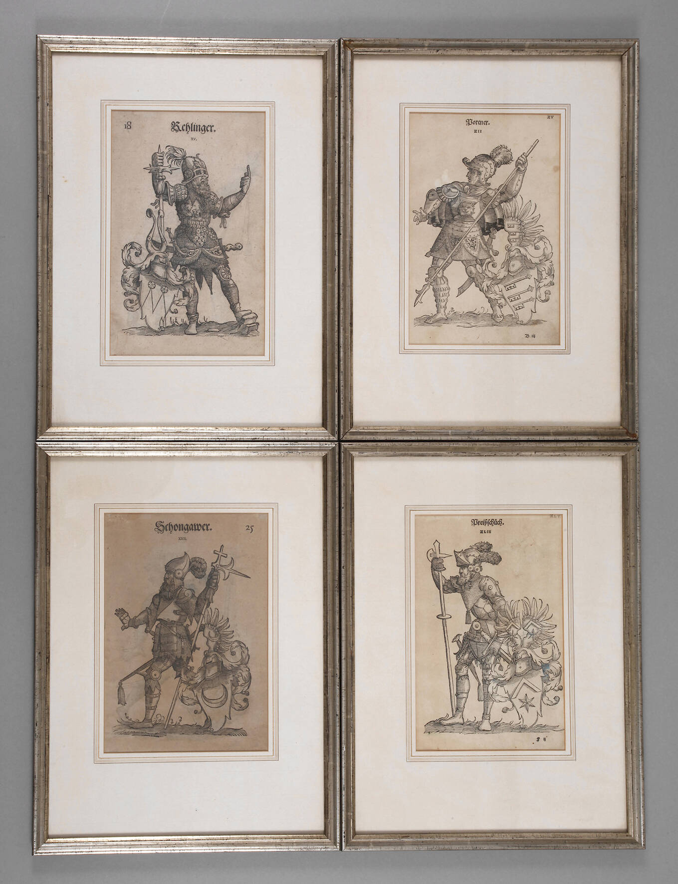 Christoph Weiditz, attr., Vier Ritterdarstellungen