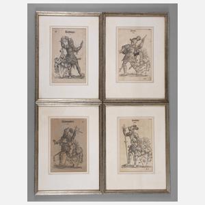 Christoph Weiditz, attr., Vier Ritterdarstellungen