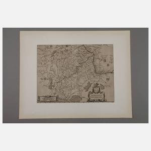 Ansicht von Trier und Karte Erzbistum Trier