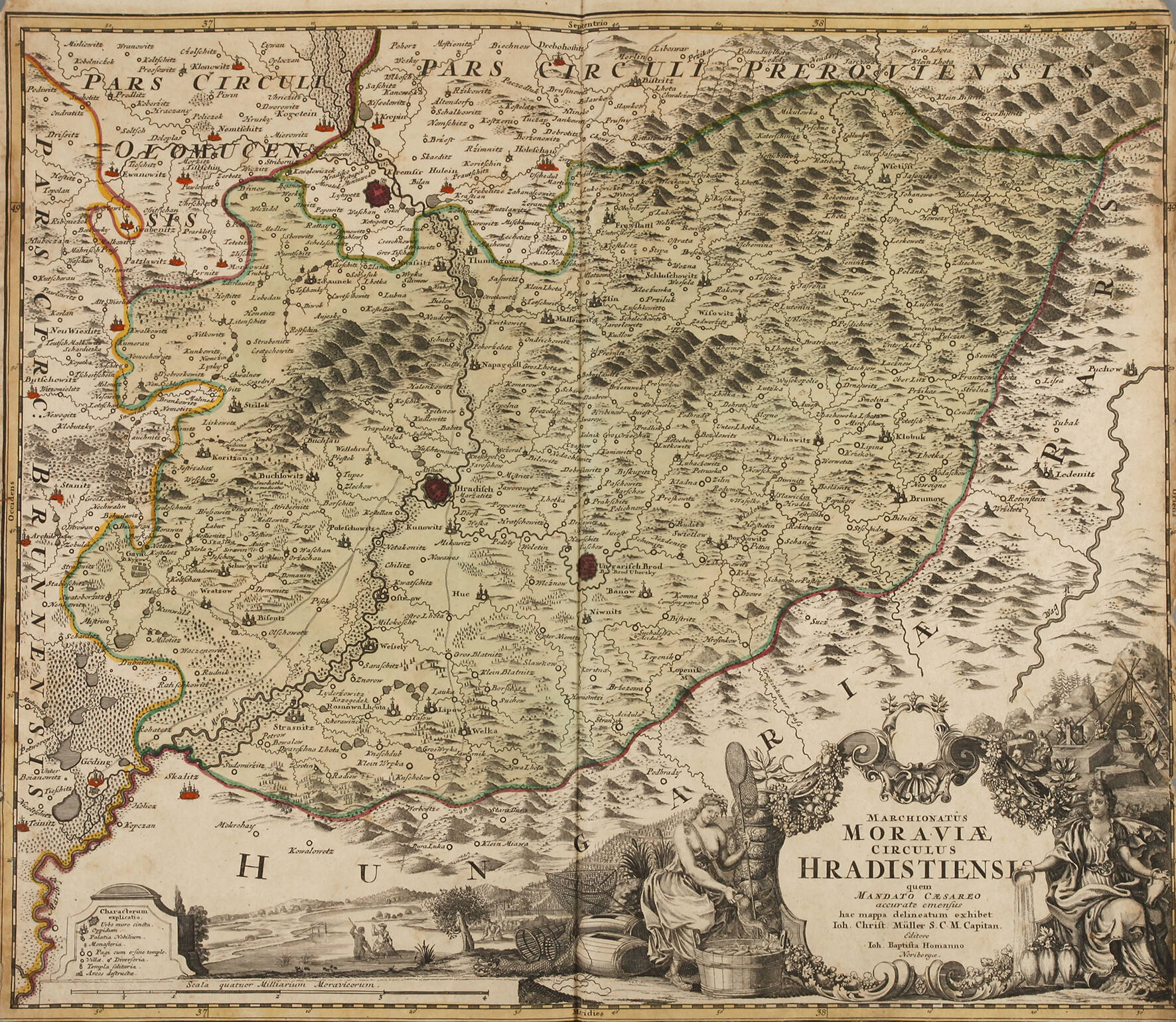 Johann Baptist Homann, Karte Teile von Mähren
