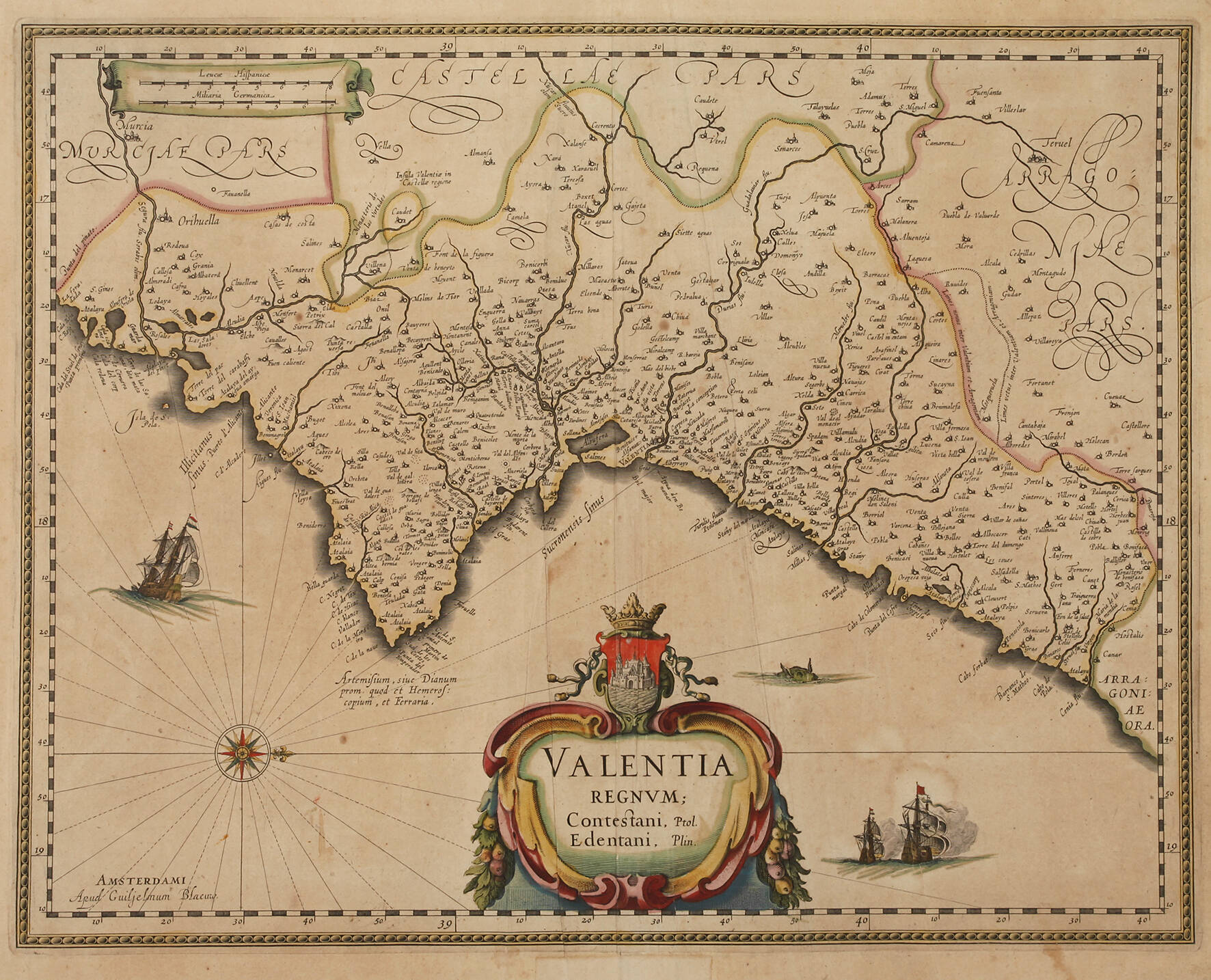 Willem Blaeu, Karte Gebiet Valencia