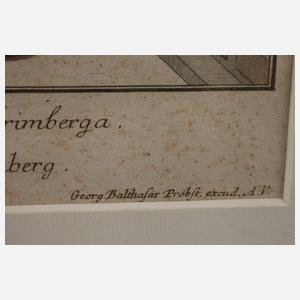 Guckkastenblatt, Rathaussaal in Nürnberg