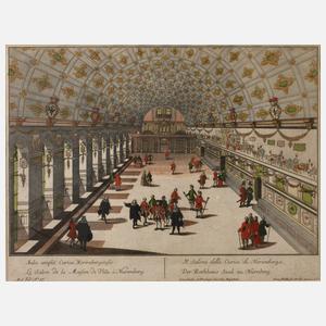 Guckkastenblatt, Rathaussaal in Nürnberg