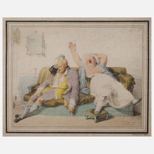 Charles Motte, Paar im Interieur