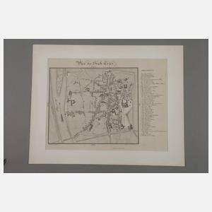 Drei Stadtpläne von Trier