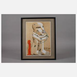 Prof. Horst Antes, "Kopffüßler mit Reifen"